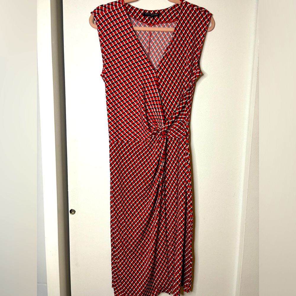 Red Geometric Patterned Dress